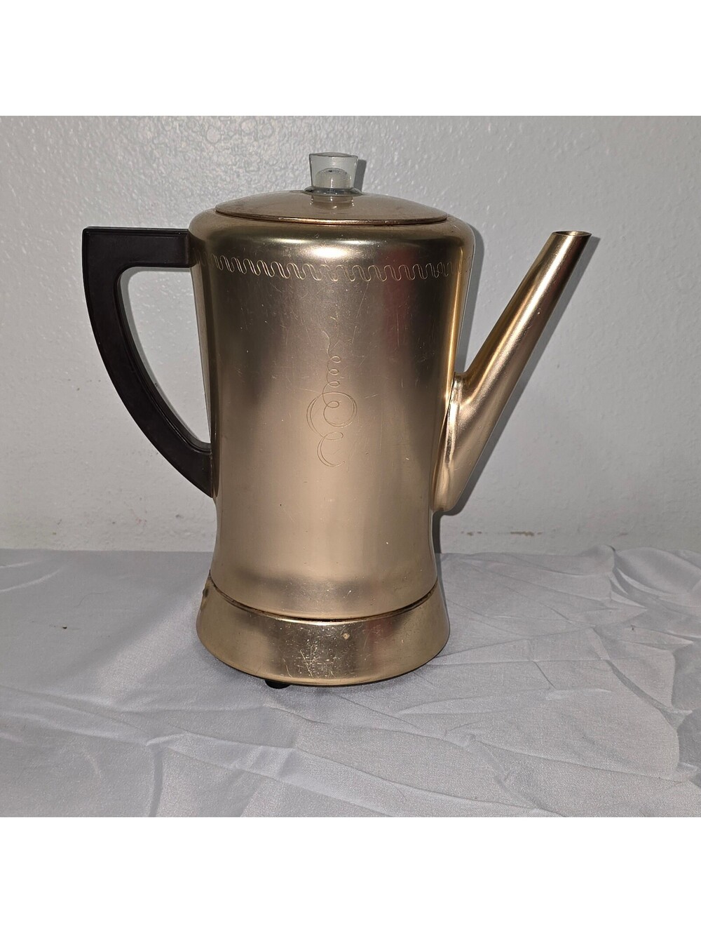 Vintage West Bend Flavo-Matic 8-Cup Electric Percolator - Sunset Gold MCM